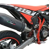 Escape compatível com Beta RR 125 4T Enduro 2021-2024, Furore Evo4 Nero, Escape homologado, legal para mercados NÃO europeus, incluindo tubo de ligação e db killer removível 
