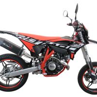 Escape compatível com Beta RR 125 4T Motard 2021-2024, Furore Evo4 Poppy, Escape homologado, legal para mercados NÃO europeus, incluindo tubo de ligação e db killer removível 