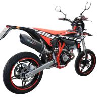 Escape compatível com Beta RR 125 4T Motard 2021-2024, Furore Evo4 Poppy, Escape homologado, legal para mercados NÃO europeus, incluindo tubo de ligação e db killer removível 