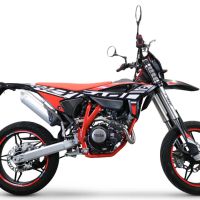 Escape compatível com Beta RR 125 4T Motard 2021-2024, Decatalizzatore, Sistema racing Linha completa, silencioso mais coletor 