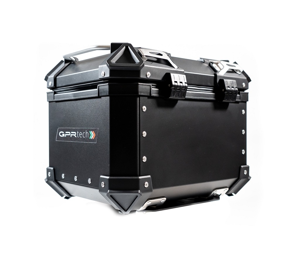 GPR TECH TOP CASE ALPI-TECH 26 LT. PRETO Top Case Alpi-Tech em alumínio, cor preta com placa universal incluída Capacidade Litros 26
