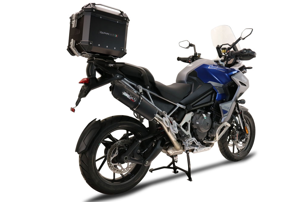 Top case maletas GPR TECH compatível com Triumph Tiger 850 Sport 2020/2024 e5 Top Case Alpi-Tech em alumínio, cor preta com placa específica incluída Capacidade Litros 45