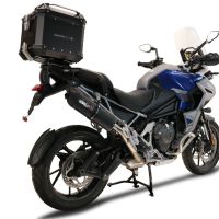 Top case maletas GPR TECH compatível com Triumph Tiger 900 2020/2023 e5 Top Case Alpi-Tech em alumínio, cor preta com placa específica incluída Capacidade Litros 45