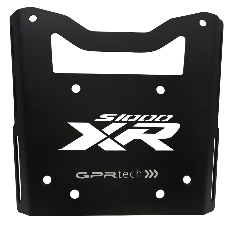 GPR TECH compatível com Bmw S 1000 XR - M 2020/2024 e5 Placa de encaixe específica Top Case ALPITECH 55 LT compatível com bagageiro original, aço inox com 4 pontos de ancoragem