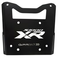 GPR TECH compatível com Bmw S 1000 XR - M 2020/2024 e5 Placa de encaixe específica Top Case ALPITECH 55 LT compatível com bagageiro original, aço inox com 4 pontos de ancoragem