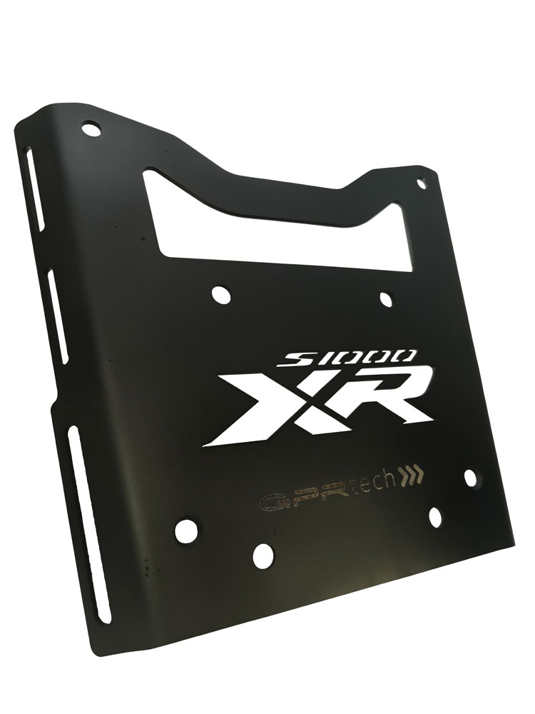 GPR TECH compatível com Bmw S 1000 XR - M 2020/2024 e5 Placa de encaixe específica Top Case ALPITECH 55 LT compatível com bagageiro original, aço inox com 4 pontos de ancoragem