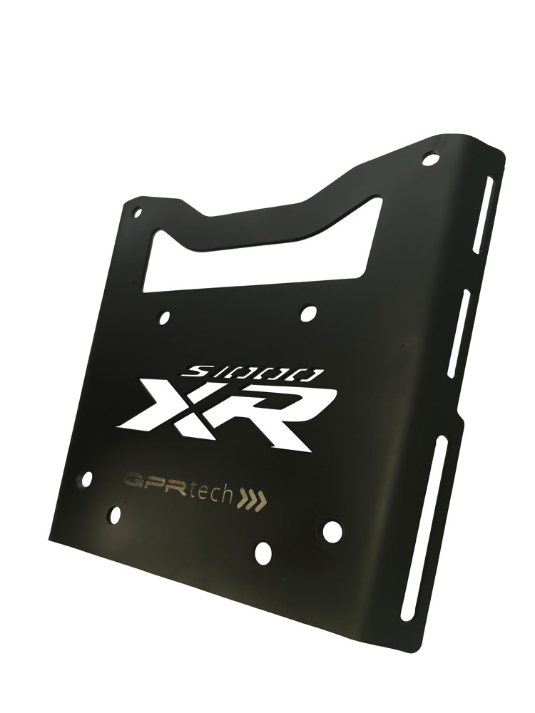 GPR TECH compatível com Bmw S 1000 XR - M 2020/2024 e5 Placa de encaixe específica Top Case ALPITECH 55 LT compatível com bagageiro original, aço inox com 4 pontos de ancoragem