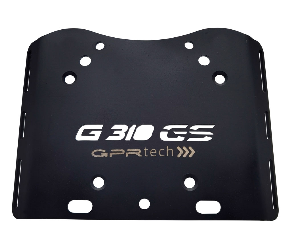 Top case maletas GPR TECH compatível com Bmw G 310 Gs 2017/2021 e4 Top Case Alpi-Tech em alumínio, cor preta com placa específica incluída Capacidade Litros 35