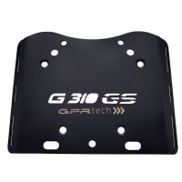 GPR TECH compatível com Bmw G 310 Gs 2017/2021 e4 Placa de encaixe específica en titânio Top Case ALPITECH 35/55 LT compatível com bagageiro original, titânio com 4 pontos de ancoragem