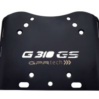GPR TECH compatível com Bmw G 310 Gs 2017/2021 e4 Placa de encaixe específica Top Case ALPITECH 55 LT compatível com bagageiro original, aço inox com 4 pontos de ancoragem