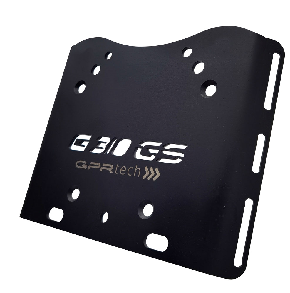 Top case maletas GPR TECH compatível com Bmw G 310 Gs 2017/2021 e4 Top Case Alpi-Tech em alumínio, cor preta com placa específica incluída Capacidade Litros 35