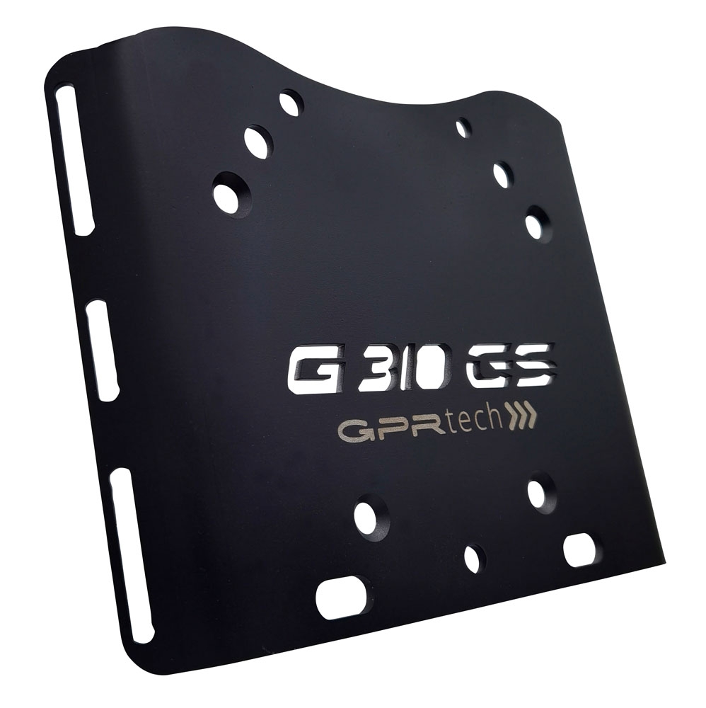 Top case maletas GPR TECH compatível com Bmw G 310 Gs 2017/2021 e4 Top Case Alpi-Tech em alumínio, cor preta com placa específica incluída Capacidade Litros 35