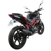Escape compatível com Benelli Bn 125 2021-2024, Furore Evo4 Nero, Escape completo, não legal para países da UE, com db killer removível 