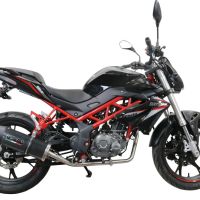 Escape compatível com Benelli Bn 125 2021-2024, Furore Evo4 Poppy, Escape completo, não legal para países da UE, com db killer removível 