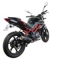 Escape compatível com Benelli Bn 125 2021-2024, M3 Black Titanium, Escape completo, não legal para países da UE, com db killer removível 