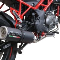 Escape compatível com Benelli Bn 125 2021-2024, M3 Black Titanium, Escape completo, não legal para países da UE, com db killer removível 