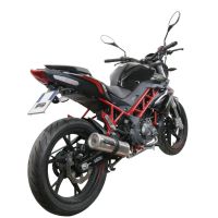 Escape compatível com Benelli Bn 125 2021-2024, M3 Inox , Escape completo, não legal para países da UE, com db killer removível 
