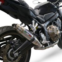 Escape compatível com Honda Cb 650 F 2019-2022, Deeptone Inox, Escape completo, não legal para países da UE, com db killer removível 