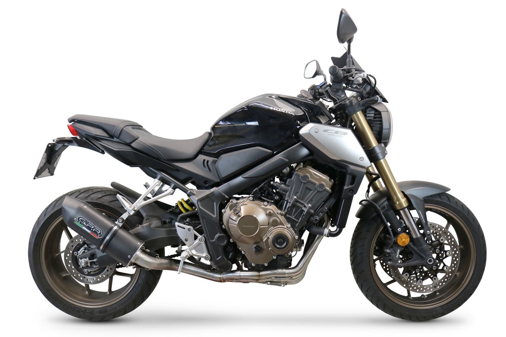 Escape compatível com Honda Cb 650 R 2019-2020, Furore Evo4 Nero, Escape completo, não legal para países da UE, com db killer removível 