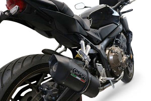 Escape compatível com Honda Cb 650 R 2019-2020, Furore Evo4 Nero, Escape completo, não legal para países da UE, com db killer removível 