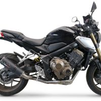 Escape compatível com Honda Cbr 650 R 2021-2023, M3 Black Titanium, Escape completo, não legal para países da UE, com db killer removível 