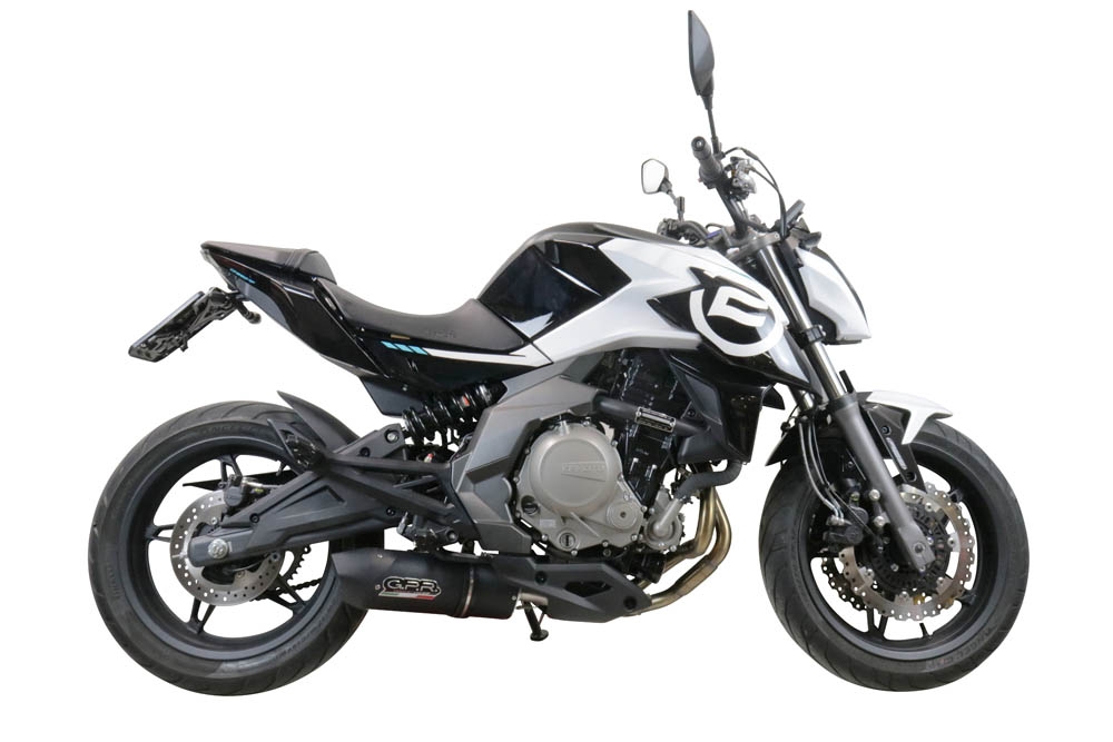 Escape compatível com Cf Moto 650 Mt 2021-2024, Furore Nero, Escape homologado, legal para mercados NÃO europeus, incluindo tubo de ligação e db killer removível 