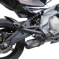 Escape compatível com Cf Moto 650 Mt 2021-2024, Furore Nero, Escape homologado, legal para mercados NÃO europeus, incluindo tubo de ligação e db killer removível 