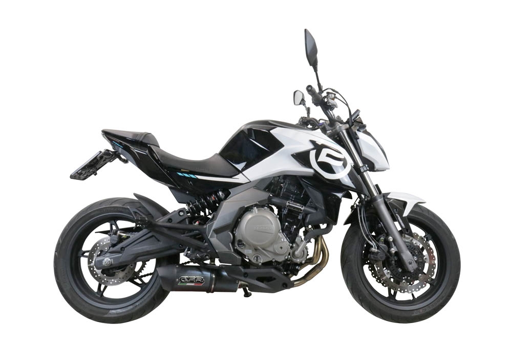 Escape compatível com Cf Moto 650 Mt 2021-2024, Furore Poppy, Escape homologado, legal para mercados NÃO europeus, incluindo tubo de ligação e db killer removível 