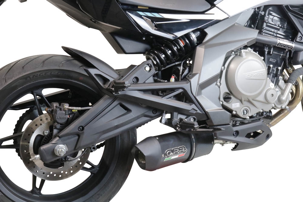 Escape compatível com Cf Moto 650 Mt 2021-2024, Furore Poppy, Escape homologado, legal para mercados NÃO europeus, incluindo tubo de ligação e db killer removível 