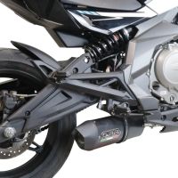 Escape compatível com Cf Moto 650 Mt 2021-2024, Furore Poppy, Escape homologado, legal para mercados NÃO europeus, incluindo tubo de ligação e db killer removível 