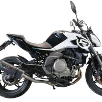 GPR escape compatível com  Cf Moto 650 Mt 2019-2020, Furore Evo4 Nero, Escape legal, homologado, silenciador com catalisador, db killer removível e tubo de ligação específico 