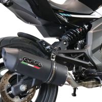 GPR escape compatível com  Cf Moto 650 Mt 2019-2020, Furore Evo4 Nero, Escape legal, homologado, silenciador com catalisador, db killer removível e tubo de ligação específico 
