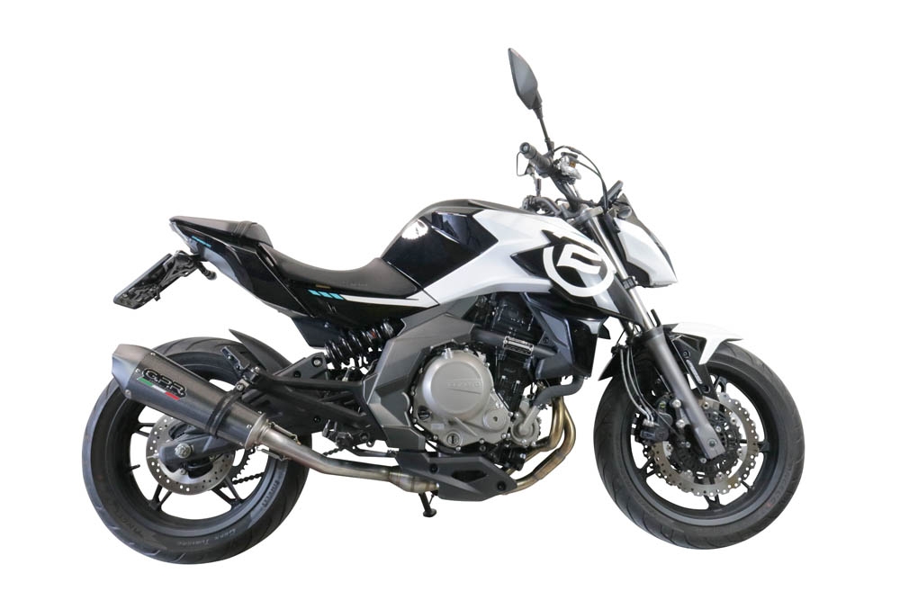 GPR escape compatível com  Cf Moto 400 NK 2019-2020, New Grand Prix Evo Poppy, Escape legal, homologado, silenciador com catalisador, db killer removível e tubo de ligação específico 
