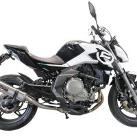GPR escape compatível com  Cf Moto 650 Mt 2021-2024, M3 Inox , Escape legal, homologado, silenciador com catalisador, db killer removível e tubo de ligação específico 