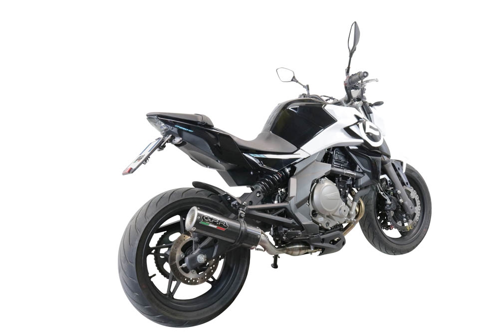 GPR escape compatível com  Cf Moto 400 NK 2019-2020, M3 Poppy , Escape legal, homologado, silenciador com catalisador, db killer removível e tubo de ligação específico 
