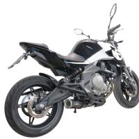Escape compatível com Cf Moto 650 Mt 2021-2024, M3 Black Titanium, Sistema homologado apenas para ruído, válido para mercados fora da UE Silencioso com tubo de ligação 