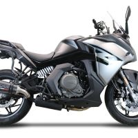 GPR escape compatível com  Cf Moto 650 Gt 2022-2024, New Grand Prix Evo Poppy, Escape legal, homologado, silenciador com db killer removível e tubo de ligação específico 