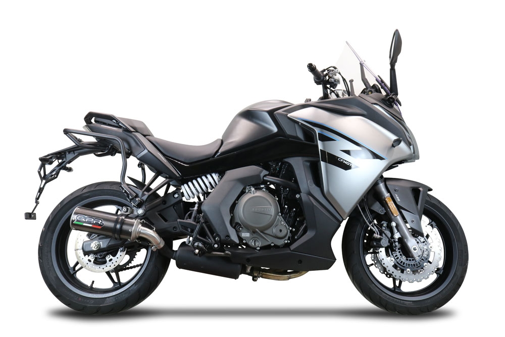 Escape compatível com Cf Moto 650 Gt 2025-2026, M3 Poppy , Escape legal, homologado, silenciador com db killer removível e tubo de ligação específico 
