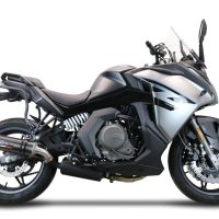 Escape compatível com Cf Moto 650 Gt 2025-2026, M3 Poppy , Escape legal, homologado, silenciador com db killer removível e tubo de ligação específico 