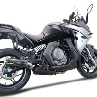 Escape compatível com Cf Moto 650 Gt 2025-2026, M3 Poppy , Escape legal, homologado, silenciador com db killer removível e tubo de ligação específico 