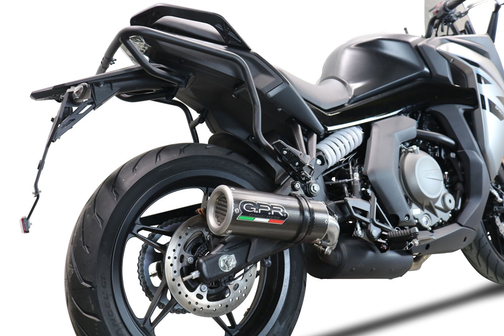 Escape compatível com Cf Moto 650 Gt 2025-2026, M3 Poppy , Escape legal, homologado, silenciador com db killer removível e tubo de ligação específico 