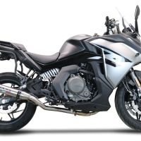 Escape compatível com Cf Moto 650 Gt 2022-2024, Deeptone Inox, Sistema homologado con coletor semi-completo, incluindo db killer removível e tubo de ligação 