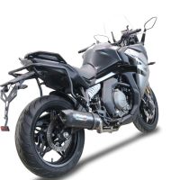 Escape compatível com Cf Moto 650 Gt 2022-2024, Furore Nero, Sistema homologado con coletor semi-completo, incluindo db killer removível e tubo de ligação 