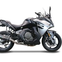 Escape compatível com Cf Moto 650 Gt 2022-2024, Furore Poppy, Sistema homologado con coletor semi-completo, incluindo db killer removível e tubo de ligação 