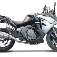 GPR escape compatível com  Cf Moto 650 Gt 2022-2024, New Grand Prix Evo Titanium, Escapamento Racing, silenciador com conexão específica e db killer removível 