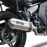 Escape compatível com Cf Moto 650 Gt 2022-2024, Satinox , Sistema homologado con coletor semi-completo, incluindo db killer removível e tubo de ligação 