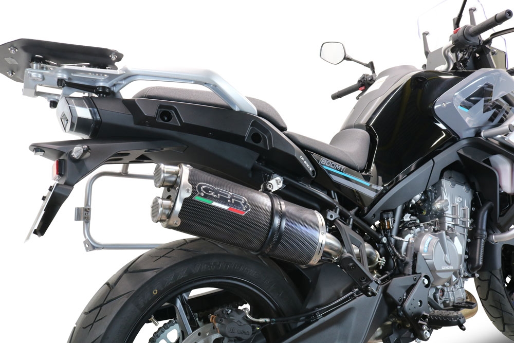 Escape compatível com Cf Moto 800 Mt Sport 2022-2024, Dual Poppy, Escape legal, homologado, silenciador com db killer removível e tubo de ligação específico 