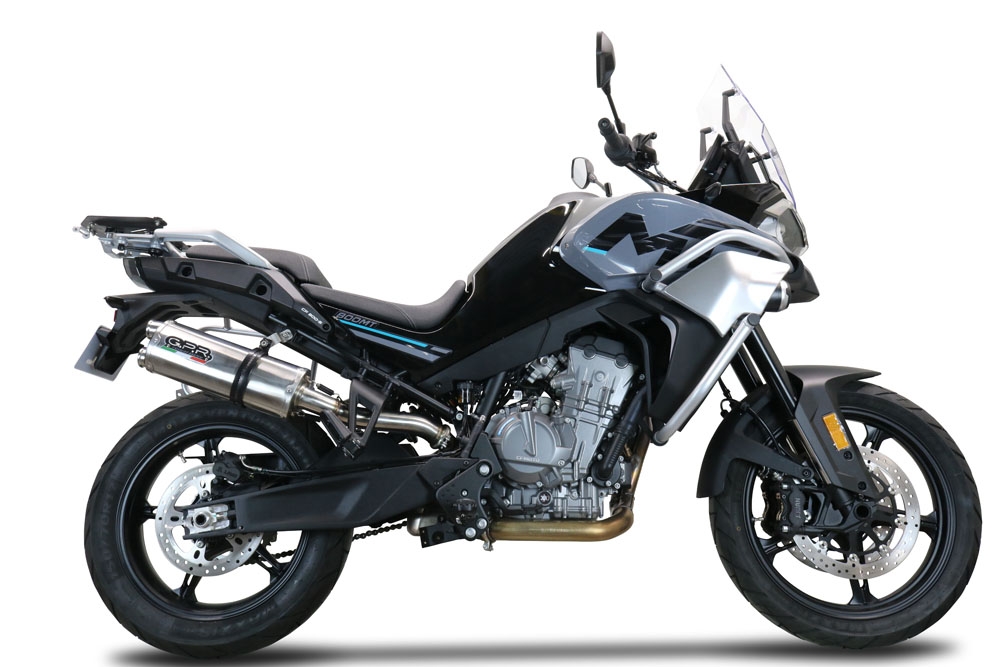 Escape compatível com Cf Moto 800 Mt Sport 2022-2024, Dual Inox, Escape legal, homologado, silenciador com db killer removível e tubo de ligação específico 