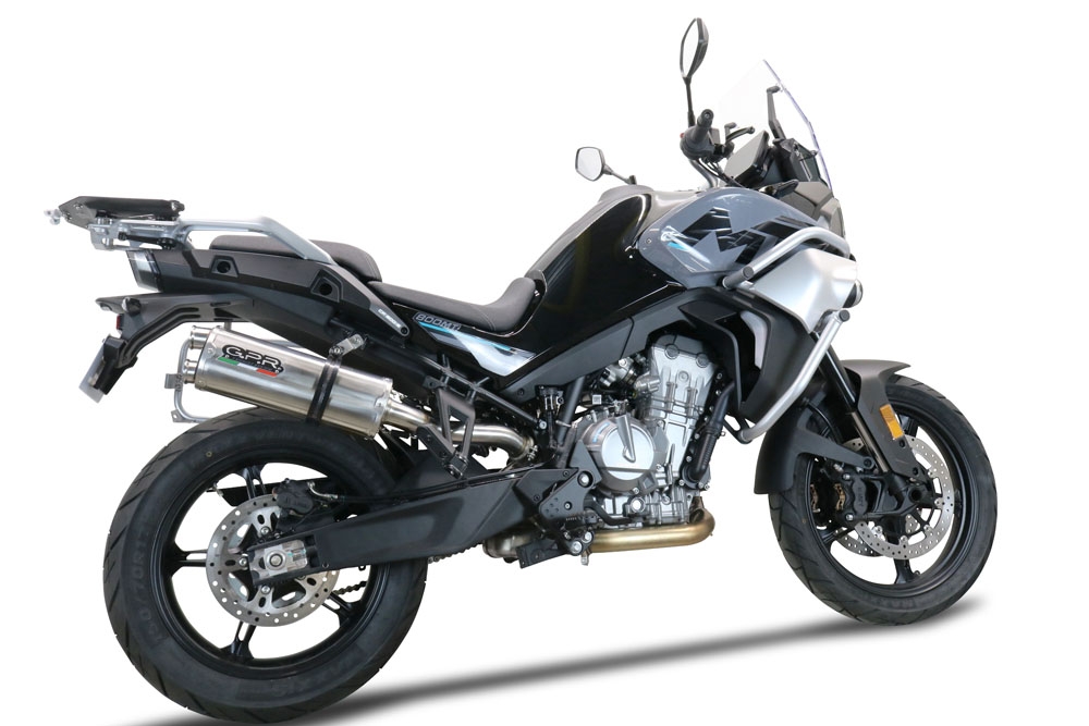 Escape compatível com Cf Moto 800 Mt Sport 2022-2024, Dual Inox, Escape legal, homologado, silenciador com db killer removível e tubo de ligação específico 
