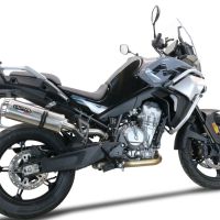 Escape compatível com Cf Moto 800 Mt Sport 2022-2024, Dual Inox, Escape legal, homologado, silenciador com db killer removível e tubo de ligação específico 